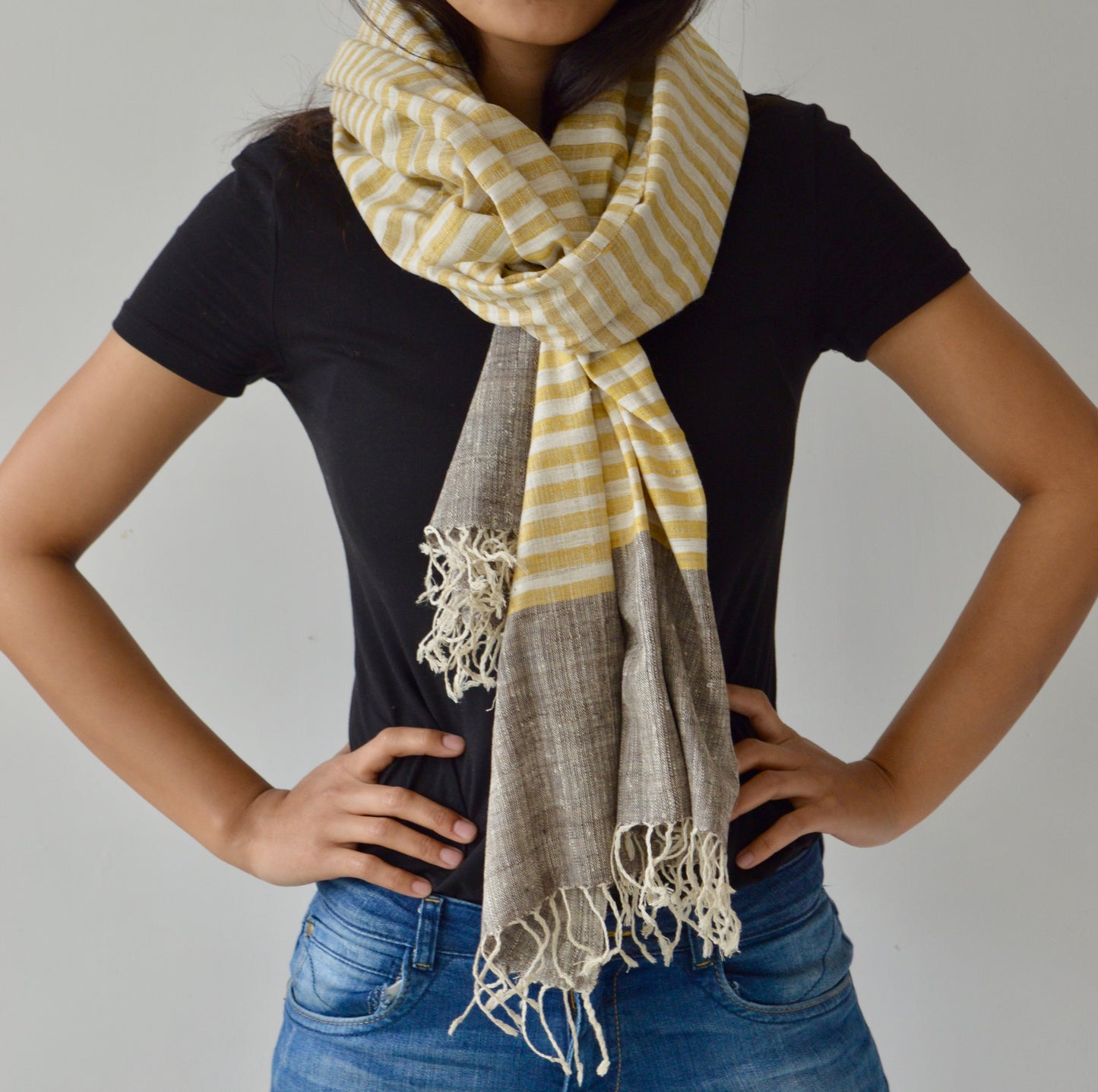 Yellow Woods Peace Silk Scarf