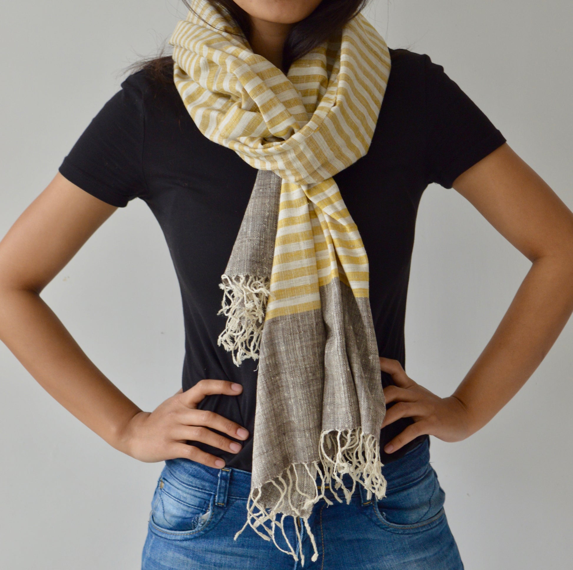 Yellow Woods Peace Silk Scarf