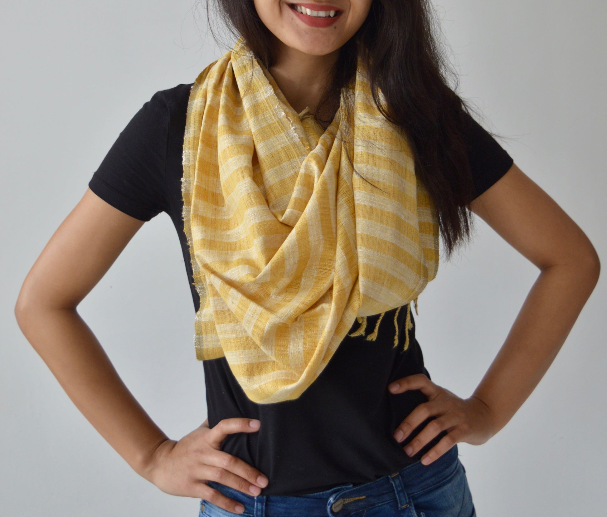 Butterscotch Eri silk scarf